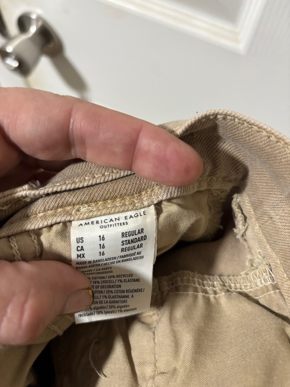 American Eagle Outfitters Wide Leg Pants in Beige - Picture 3 of 3